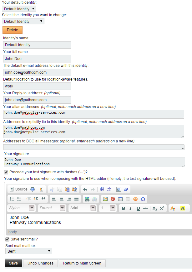 EasyMail mail personal info preferences1.png