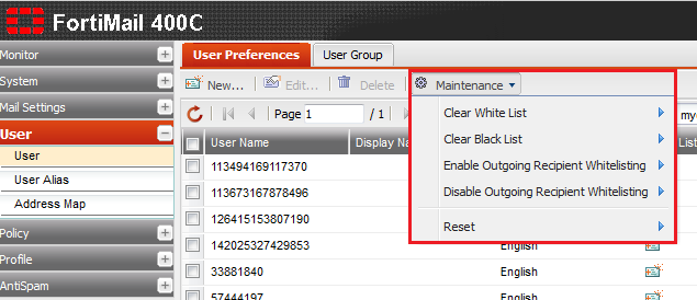 Fortimail user maintenance tasks.png