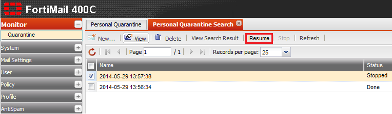 Fortimail resume a search.png